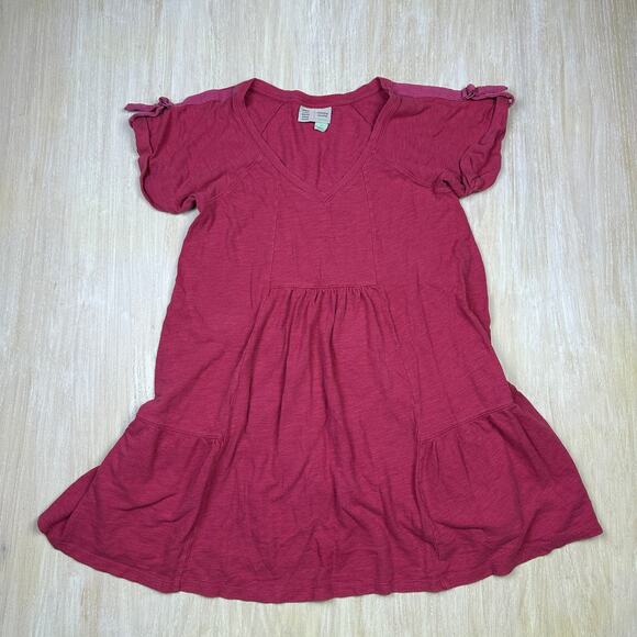 Anthropologie Saturday Sunday Kathie Flounced Knit Ruffle Hem Mini Dress Medium - Picture 1 of 16